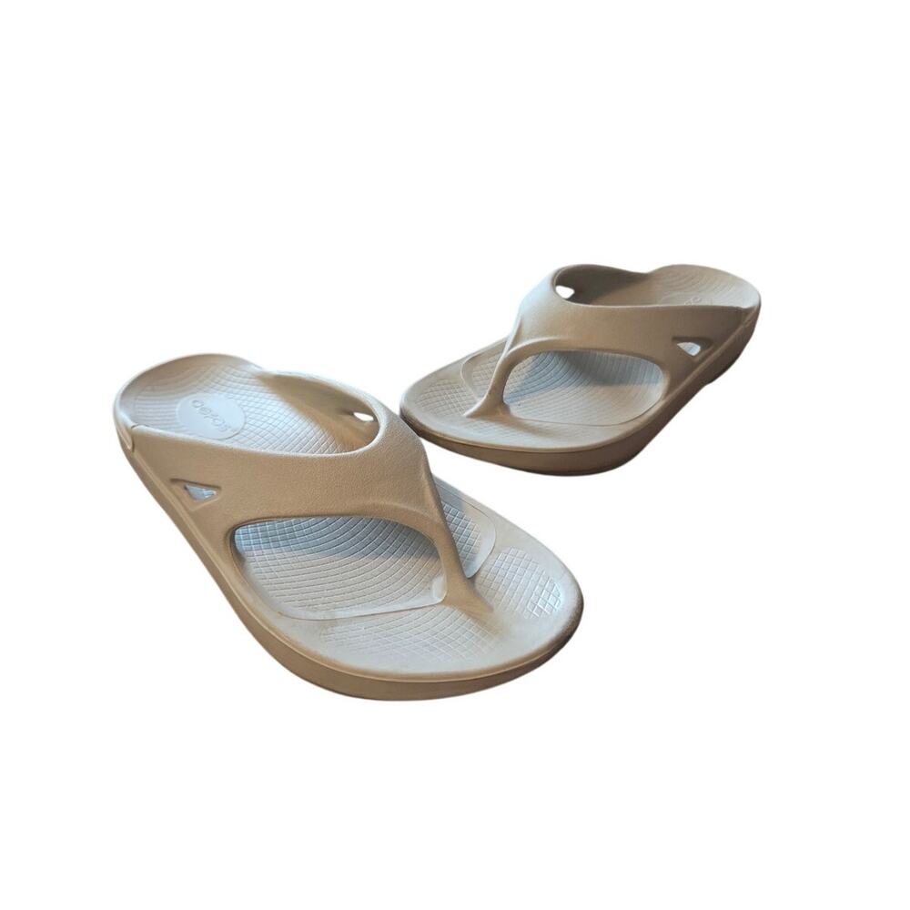 oofos original thong flip flop sandal slides unisex neutral mens 8 womens 10